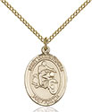 14kt Gold Filled St. Christopher/Motorcycle Pendant 8185