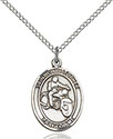 Sterling Silver St. Christopher/Motorcycle Pendant 8185