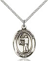 Sterling Silver St. Christopher/Archery Pendant 8190