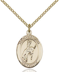 14kt Gold Filled St. Sebastian Rodeo Pendant 8191