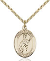 14kt Gold Filled St. Sebastian Rodeo Pendant 8191