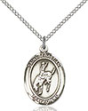 Sterling Silver St. Sebastian Rodeo Pendant 8191