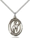 Sterling Silver St. Christopher Rodeo Pendant 8192