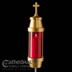 Memorial Light Fixture with Ruby Globe 93702101