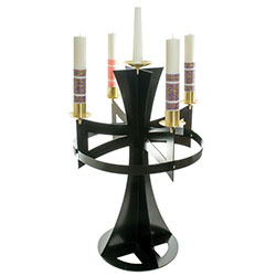 Advent Wreath Black with Brass K612