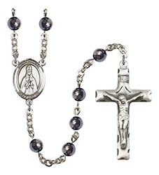 St. Blaise 6mm Hematite Rosary R6002S-8010