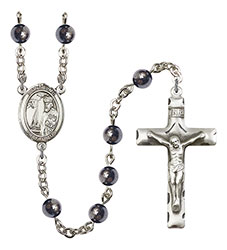 St. Elmo 6mm Hematite Rosary R6002S-8031