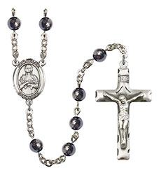 St. Kateri Tekakwitha 6mm Hematite Rosary R6002S-8061