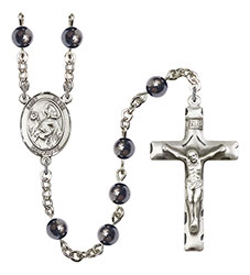 St. Kevin 6mm Hematite Rosary R6002S-8062