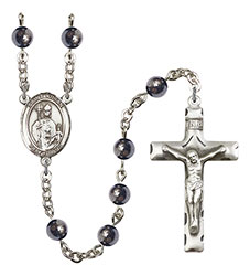 St. Kilian 6mm Hematite Rosary R6002S-8067