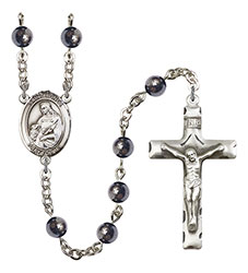 St. Agnes of Rome 6mm Hematite Rosary R6002S-8128