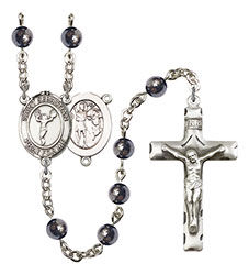 St. Sebastian/Cheerleading 6mm Hematite Rosary R6002S-8170