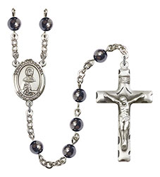 St. Anastasia 6mm Hematite Rosary R6002S-8213