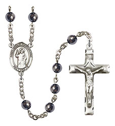 St. John of Capistrano 6mm Hematite Rosary R6002S-8350