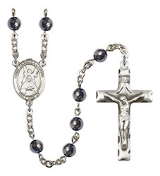 St. Frances of Rome 6mm Hematite Rosary R6002S-8365