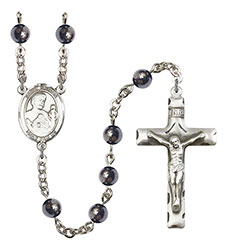 St. Kieran 6mm Hematite Rosary R6002S-8367