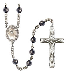 Blessed John Henry Newman 6mm Hematite Rosary R6002S-8423