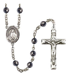 St. Maria Bertilla Boscardin 6mm Hematite Rosary R6002S-8428