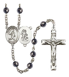 Guardian Angel/Track&amp;Field-Men 6mm Hematite Rosary R6002S-8709