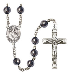 Santa Ana 8mm Hematite Rosary R6003S-8002SP