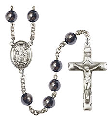 St. James the Greater 8mm Hematite Rosary R6003S-8050