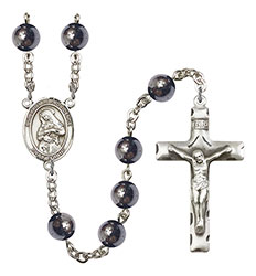 O/L of Providence 8mm Hematite Rosary R6003S-8087