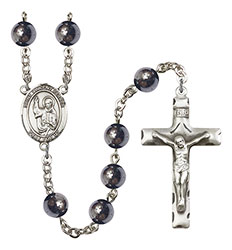 St. Vincent Ferrer 8mm Hematite Rosary R6003S-8201