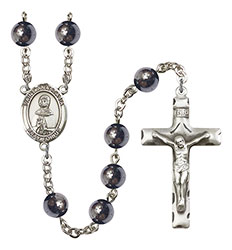 St. Anastasia 8mm Hematite Rosary R6003S-8213