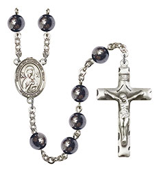 O/L of Perpetual Help 8mm Hematite Rosary R6003S-8222