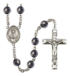 O/L of San Juan 8mm Hematite Rosary R6003S-8263