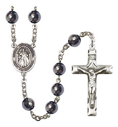 Divina Misericordia 8mm Hematite Rosary R6003S-8366SP