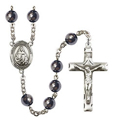 St. Theodora 8mm Hematite Rosary R6003S-8382