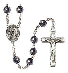 O/L of Assumption 8mm Hematite Rosary R6003S-8388