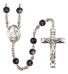 St. Andrew the Apostle 7mm Brown Rosary R6004S-8000