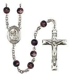 St. Catherine of Siena 7mm Brown Rosary R6004S-8014