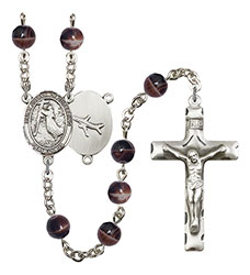 St. Joseph of Cupertino 7mm Brown Rosary R6004S-8057