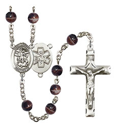 St. Michael/EMT 7mm Brown Rosary R6004S-8076S10