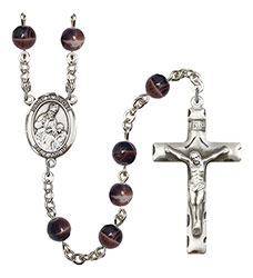 St. Ambrose 7mm Brown Rosary R6004S-8137