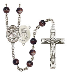 O/L of Mount Carmel 7mm Brown Rosary R6004S-8243