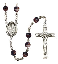 St. Grace 7mm Brown Rosary R6004S-8255