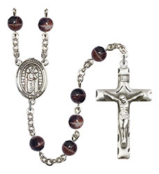 St. Matthias the Apostle 7mm Brown Rosary R6004S-8331