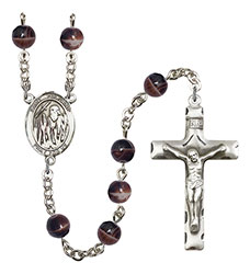 St. Polycarp of Smyrna 7mm Brown Rosary R6004S-8363