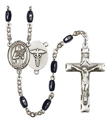 St. Agatha/Nurse 8x5mm Black Onyx Rosary R6005S-8003S9