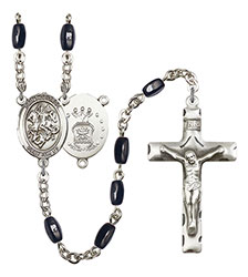 St. George/Air Force 8x5mm Black Onyx Rosary R6005S-8040S1