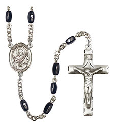 St. Meinrad of Einsiedeln 8x5mm Black Onyx Rosary R6005S-8307