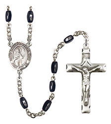 St. Anthony Mary Claret 8x5mm Black Onyx Rosary R6005S-8416