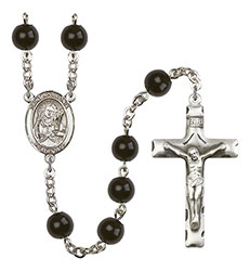 St. Apollonia 7mm Black Onyx Rosary R6007S-8005