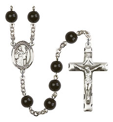 St. Augustine 7mm Black Onyx Rosary R6007S-8007