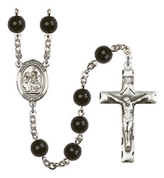 St. Catherine of Siena 7mm Black Onyx Rosary R6007S-8014