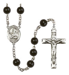 St. Francis Xavier 7mm Black Onyx Rosary R6007S-8037